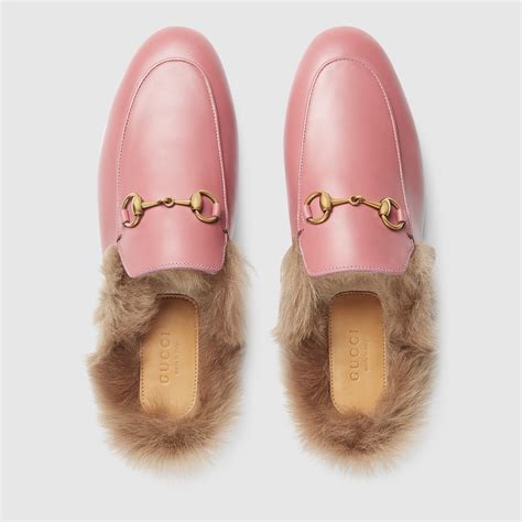 bright pink gucci leather slipper|gucci princetown leather slippers.